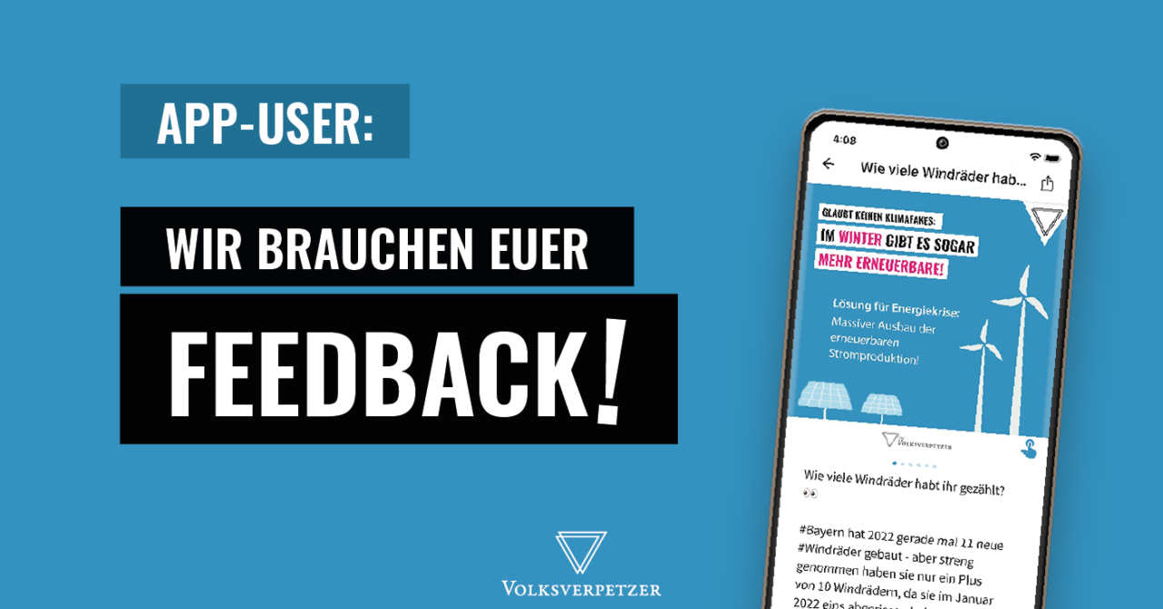 Wir brauchen deine Hilfe: App Feedback