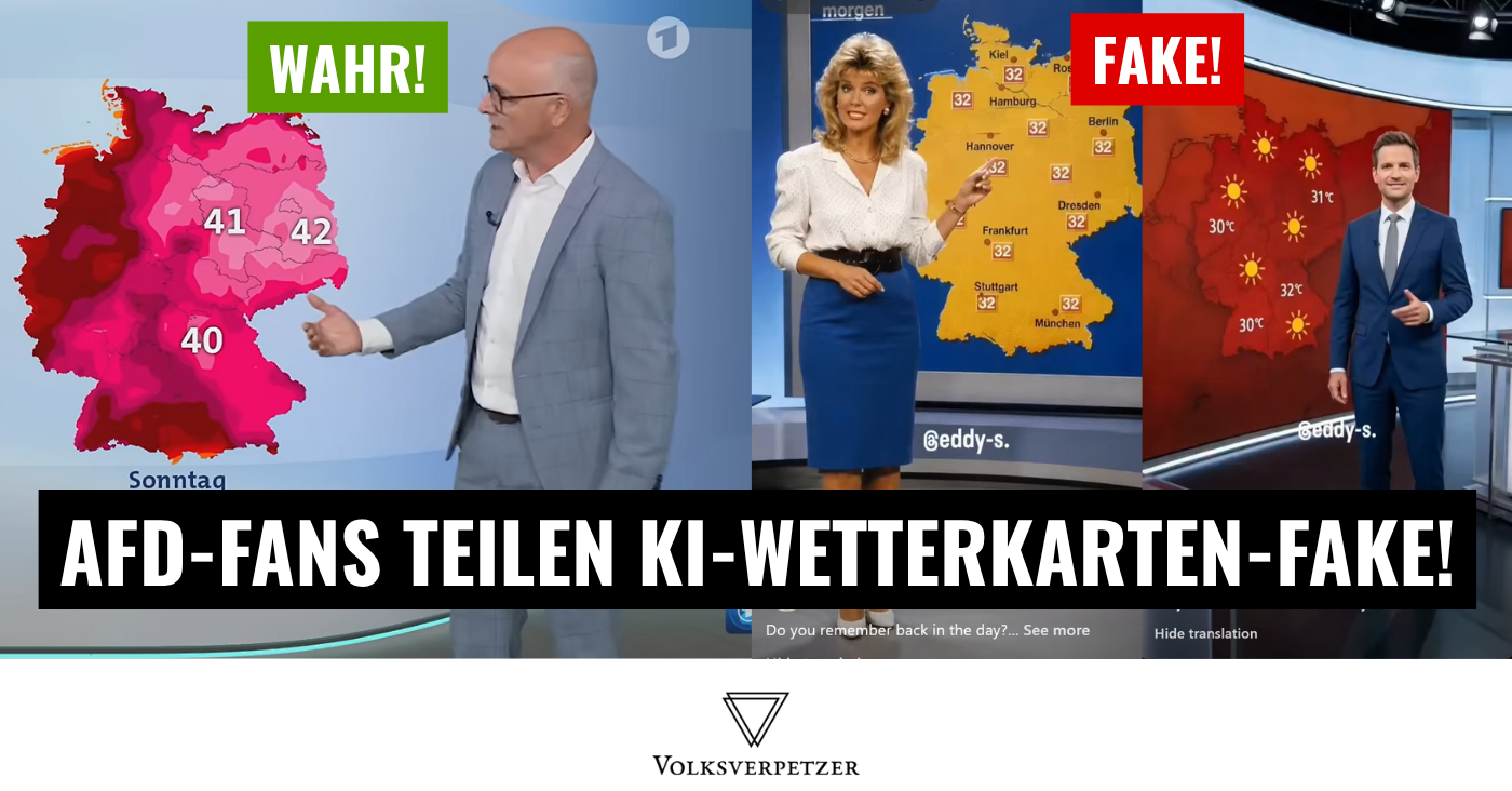 Dreist! AfD-Fans teilen mit KI gefälschte Wetterkarten